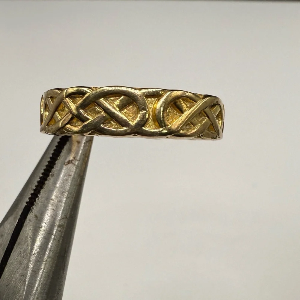 Mo Anam Cara 925 Sterling Silver Celtic Knot Band Ring Size 12